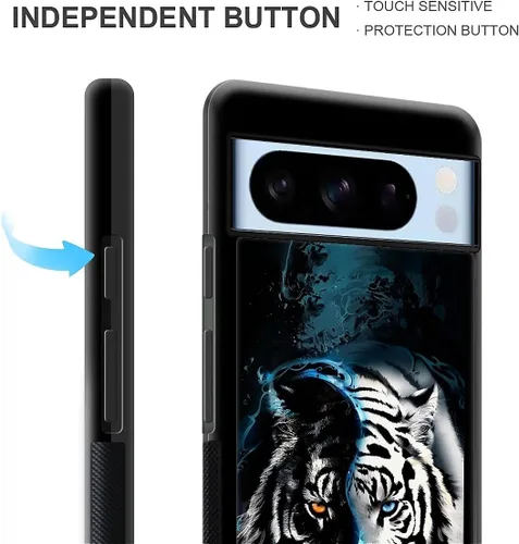 Vista 882 de Compatible con Google Pixel 4A 5G Mobile Case Creative Acrylic Panel trasero Silicona Protección Grip especialmente diseñado para Google Pixel 4A 5G