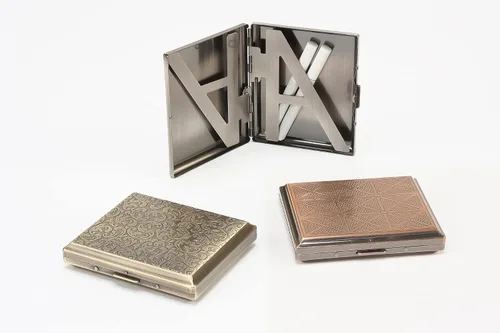Vista 5 de Casual Metal A-CASE Cigarette Case Brass Antique Arabesque 1-17629-31