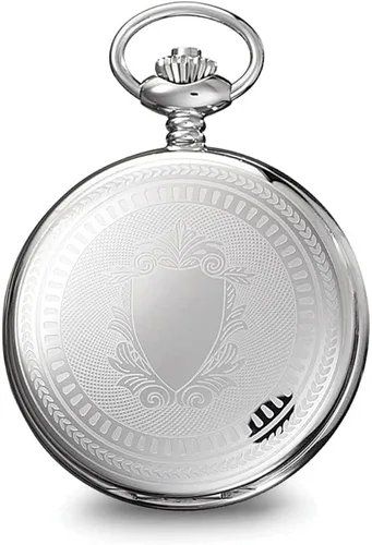 Vista 2 de Charles-Hubert, Paris 3599-B Reloj de bolsillo de cuarzo de acero inoxidable, plateado, Reloj de cuarzo, movimiento de cuarzo