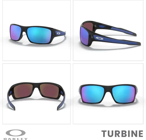 Vista 3 de Oakley OO9263 Turbine - Lentes de sol rectangulares para hombre + paquete con set de correa y accesorios de Oakley, bolsa de microfibra