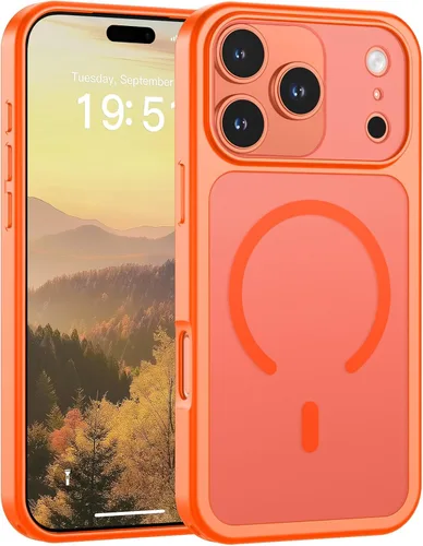 Vista 16 de SUPFINE Funda magnética para iPhone 11 Pro Max (compatible con MagSafe) (protección contra caídas de grado militar), delgada, translúcida mate, a
