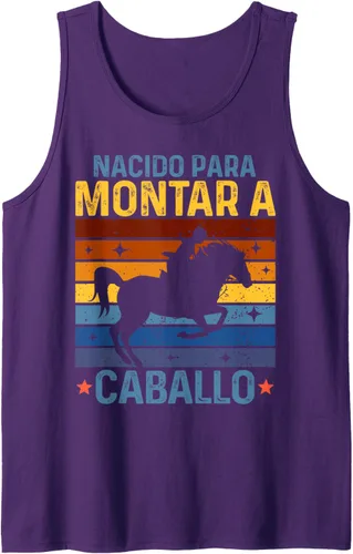 Vista 5 de Horse Rider Equestrian Riding Nacido Camiseta sin mangas Para Montar A Caballo Negro