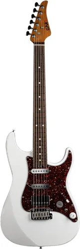 Vista 8 de EART Guitarras eléctricas de 6 cuerdas DMX-9TC Golpeador de tortuga roja Cuerpo sólido de caoba tostado y pastillas Alnico v Tonos versátiles