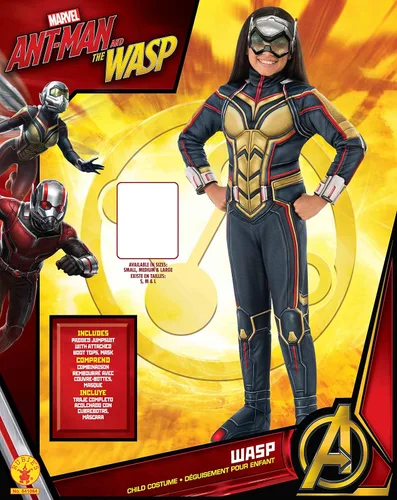 Vista 3 de Rubie's Ant-Man - Disfraz de avispa de lujo para niña, talla L