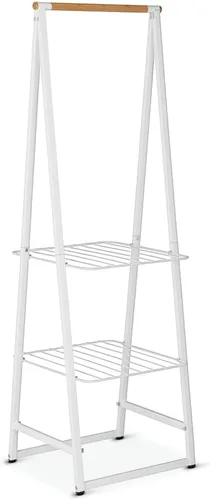 Vista 8 de Brabantia - Perchero Linn - Multifuncional - Ahorro de espacio - Estantes ajustables - Colgador de armario - Tendedero - Independiente - Estable