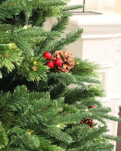 Vista 6 de Árbol de Navidad realista de 6 pies con bisagras (6 pies sin iluminación)