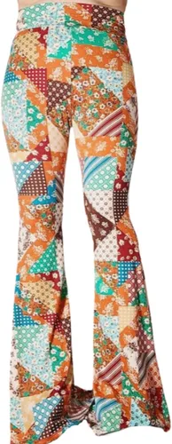 Vista 87 de ShopMyTrend - Pantalones de yoga largos con piernas anchas y acampanadas estilo palazzo, con cintura alta, para mujer
