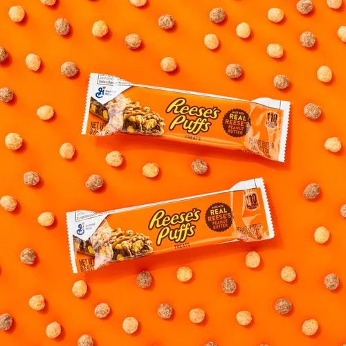 Vista 6 de REESE'S Puffs Barras de Cereales Dulces, Mantequilla de Maní y Cacao, Barras de Aperitivo, 8 Ct, 6.8 oz