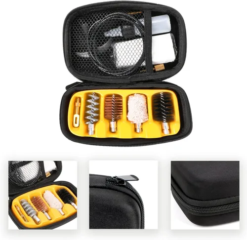 Vista 4 de Shotgun Cleaning Kit for 12GA, Universal Gun Brushes Kit with T Handle, Rods, Brass Jag Tip, Brass Slotted Tips, Cotton Mops, Nylon Brushes