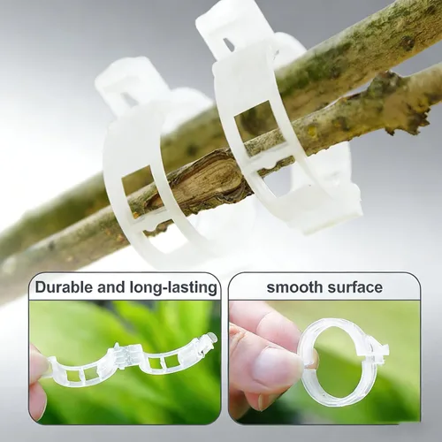 Vista 5 de Clip de plástico seguro para plantas, clips de soporte para plantas 2026, clip de fijación para trepar de jardín, clips de soporte mejorados, clips