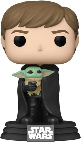 Vista 2 de Funko Star Wars: Mandalorian- Luke con niño incluido con protector de burbujas EcoTEK