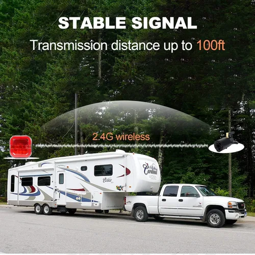 Vista 7 de NeaLia CD28 Magnetic Wireless Trailer Lights, Rechargeable Tow Light Kit Rojo
