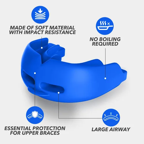 Vista 4 de 2 protectores bucales deportivos para adultos jóvenes, protectores bucales para aparatos ortopédicos, protectores bucales de lucha libre
