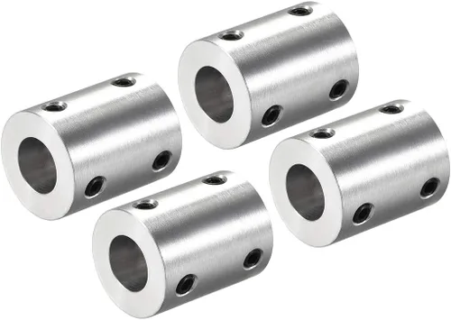 Vista 9 de uxcell Juego de acoplamiento rígido de 0.197 in a 0.197 in Tornillo L25XD20 aleación de aluminio, conector de acoplador de eje, accesorios de motor