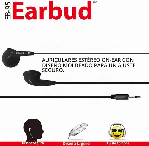Vista 4 de Maxell en Ear Bud auriculares estéreo