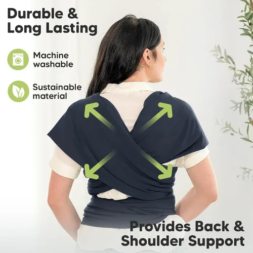Vista 5 de KeaBabies Portabebés y organizador de pañales KeaBabies – Todo en 1 Original transpirable Baby Sling, organizador de bebé para guardería, ligero