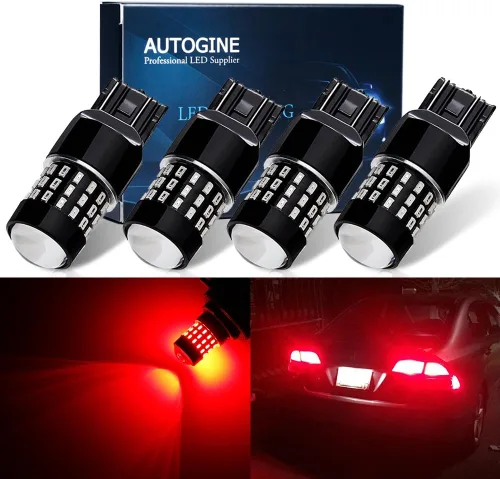 Vista 9 de AUTOGINE 4 bombillas LED superbrillantes de 9-30 V 7440 7441 7443 7444 992 3014 54-EX chipsets con proyector para luces direccionales, luces