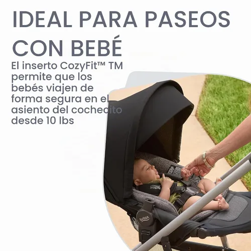 Vista 6 de Britax Cochecito modular Grove™, cochecito ligero con inserto CozyFit™ y barra de parachoques, 6 formas de pasear, SafeWash, Pindot Onyx