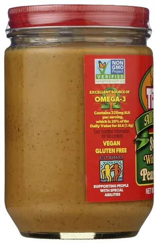 Vista 4 de Crema de cacahuate con linaza Teddie Smooth All Natural, 16 onzas