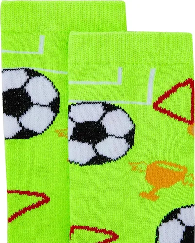 Vista 5 de American Trends Calcetines para niños, hasta la rodilla, uniforme, deportivos, de fútbol, a rayas, para niños y niñas