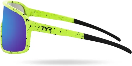 Vista 4 de TYR Gafas de sol Viejo HTS unisex, azulverde fluorescente, talla única, Azulverde fluorescente