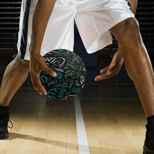 Vista 4 de Baloncesto personalizado con nombre, nombre impreso personalizado, tamaño 7 (29.5 pulgadas), talla 5 (27.5 pulgadas), regalo de cumpleaños, regalos