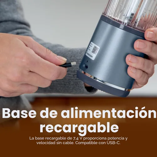 Vista 10 de Ninja Blast Portable Blender, Cordless, 18oz Vessel, Tinted Pink, BC151PK USB-C recargable, mezcla inalámbrica en cualquier lugar. BlastBlade Rosa