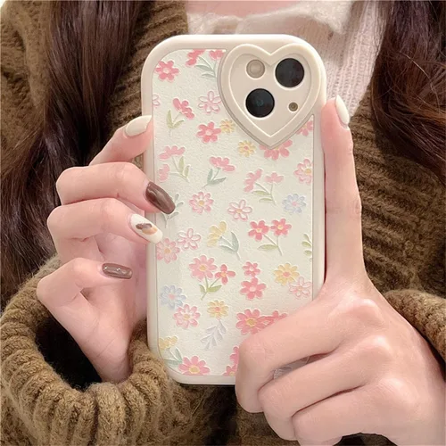 Vista 2 de Ownest Funda compatible con iPhone 13 Pro Max con bonito patrón floral de flores para mujeres y niñas, funda de silicona suave con protección
