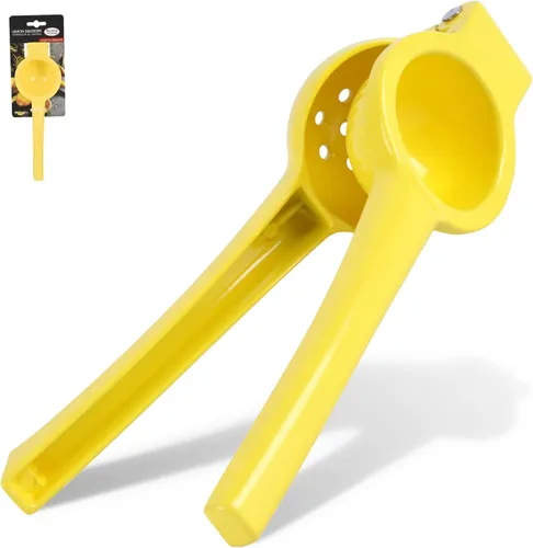 Vista 2 de Alpine Cuisine Exprimidor de limón resistente de 2.95 pulgadas – Exprimidor manual de cítricos de aluminio, prensa manual de cítricos, prensa
