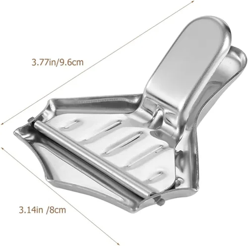 Vista 2 de Cabilock Manual Lemon Juicer Squeezer Stainless Steel Citrus Press Handheld Orange Juice Extractor 8.5x7x3.5cm for Kitchen and Home Use