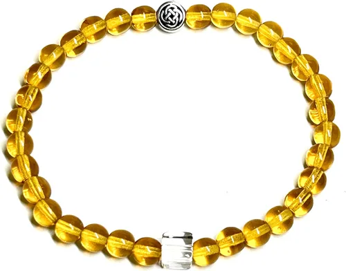 Vista 6 de Irish Whiskey Lover Bracelet in 2 Styles With Celtic Knot and Optional Shamrock Charm - Couples' Quartz and Glass Bracelet - Custom Sized for a