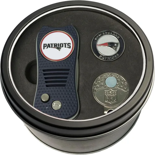 Vista 11 de Team Golf Set de regalo NFL Herramienta de divot de hoja conmutadora, clip de tapa y 2 marcadores de bola de esmalte de doble cara, diseño Multi