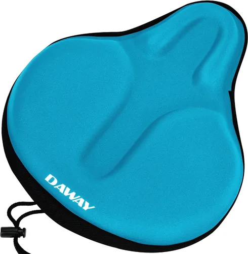 Vista 10 de DAWAY - Funda cómoda para asiento de bicicleta - Cojín acolchado de gel de silicona y espuma viscoelástica para asiento de bicicleta para hombres