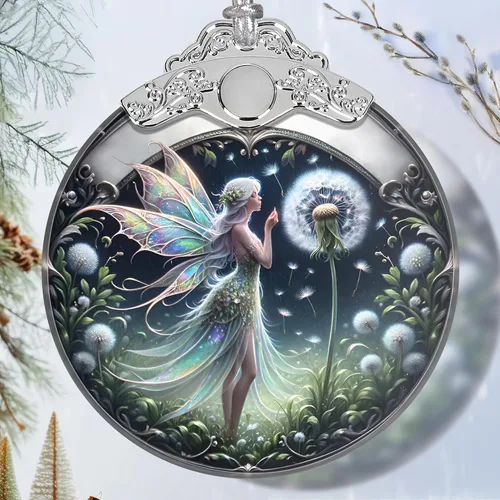 Vista 12 de Ornamento de Hada de Vidrio Emplomado de Navidad - Decoración para el Hogar - Ideas de Regalos Navideños - Intercambio de Regalos - Hada Hermosa
