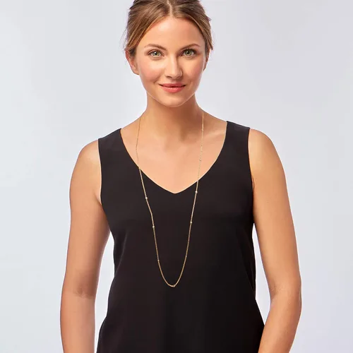 Vista 4 de Ross-Simons Collar con diamantes engastados en bisel de 0,25 qt t en plata de ley