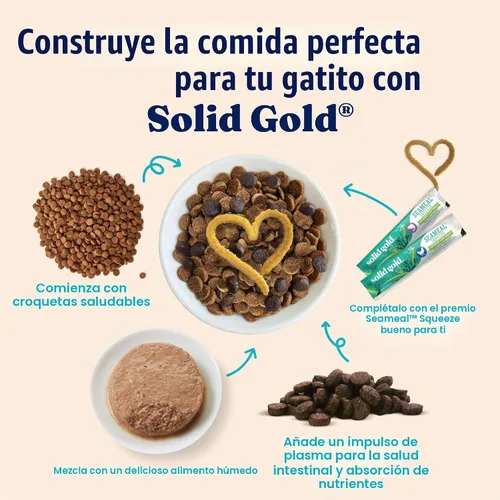 Vista 8 de Solid Gold Comida Húmeda Paté Sabor Festín - Paquete de Muestra de 3 Unidades - Comida enlatada para gatos hecha con pollo real - Sin granos