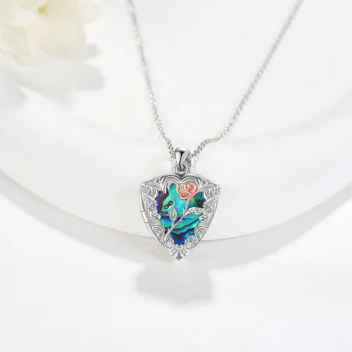 Vista 3 de Collar con medallón de árbol de la vida, collar de plata de ley que sostiene fotos, colgante de medallón del árbol de la vida para mujeres, esposa