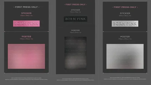 Vista 6 de Dreamus Black Pink - BORN PINK [versión de caja] 2do álbum + póster plegado [edición coreana] (PINK Ver.), YGP0181