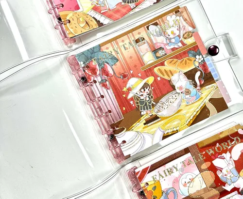 Vista 7 de Cuaderno de bolsillo kawaii, diario en espiral kawaii, bloc de notas en espiral pequeño, lindo cuaderno de papel de calidad premium, 160 páginas