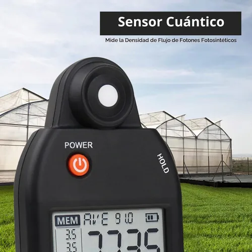 Vista 4 de Medidor PAR para luces LED de crecimiento de alta precisión Sensor Quantum Medidor de luz Par Tester PPFD para medir la actividad fotosintética