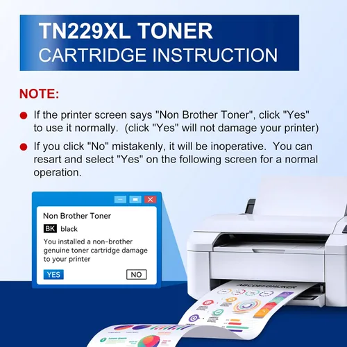 Vista 5 de TN229XL Black TN229XLBK MFC-L3780CDW Compatible for Brother TN229XL TN229