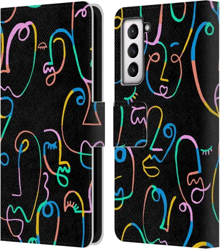 Vista 82 de Head Case Designs Officially Licensed Ninola Brushstrokes Multi Colorful Leather Wallet Case Compatible with Samsung Galaxy A07 4G