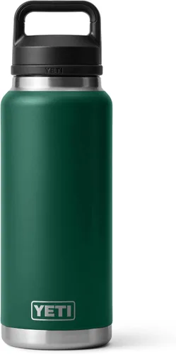 Vista 34 de YETI Rambler - Botella de 36 onzas, aislada al vacío, a prueba de fugas, de acero inoxidable con tapón para sorbos Aislamiento al vacío Azul marino