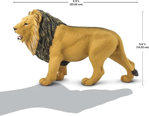 Vista 3 de Safari Ltd. Figura de león – Figura detallada de plástico de 9.5 pulgadas – Divertido juguete educativo para niños, niñas y niños a partir de 1 año