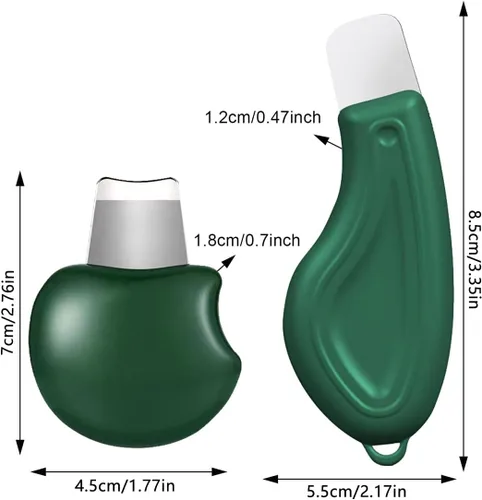 Vista 5 de 2 piezas de herramienta de eliminación de puntos negros, raspador facial de silicona para limpieza profunda, espátula limpiadora de poros, raspador