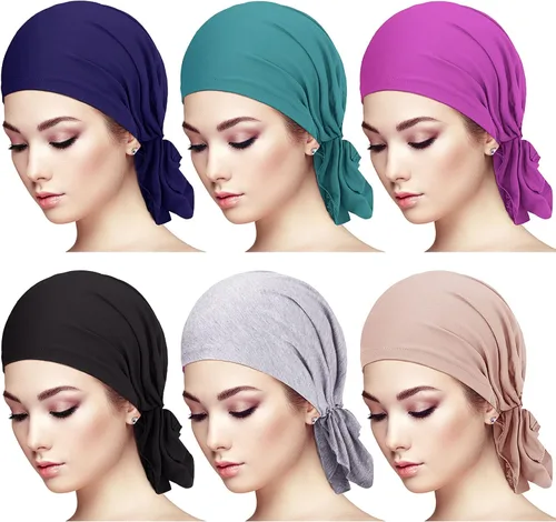 Vista 13 de Syhood Slip on Pre Tied Head Scarves for Women