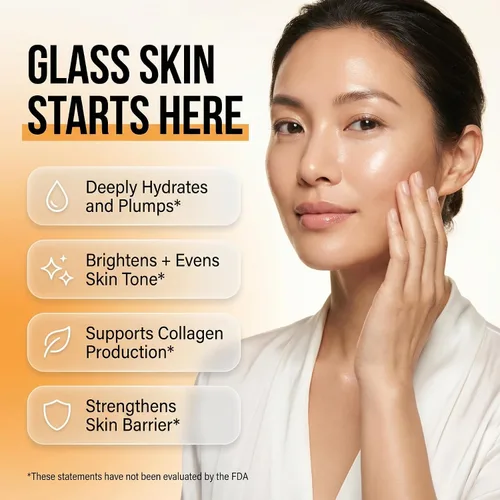 Vista 2 de Clean Beauty Suero de mucina de caracol con vitamina C, suero facial antienvejecimiento con ácido hialurónico, niacinamida, retinol, MSM, aloe vera