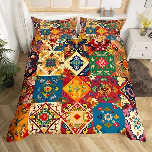 Vista 26 de Erosebridal Juego de ropa de cama gótica de damasco para adultos, funda de edredón victoriana antigua, tamaño individual, funda de edredón gótica