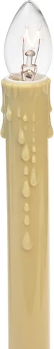 Vista 2 de Creative Hobbies lámpara con forma de candelabro marfil de 9.5 pulgadas para interiores de Navidad, foco C7 transparente - Elegante, perfecta