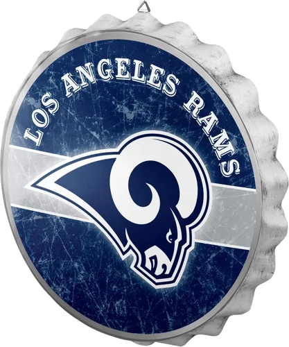 Vista 6 de NFL Team Logo Distressed Metal Hanging Wall Bottle Cap Sign